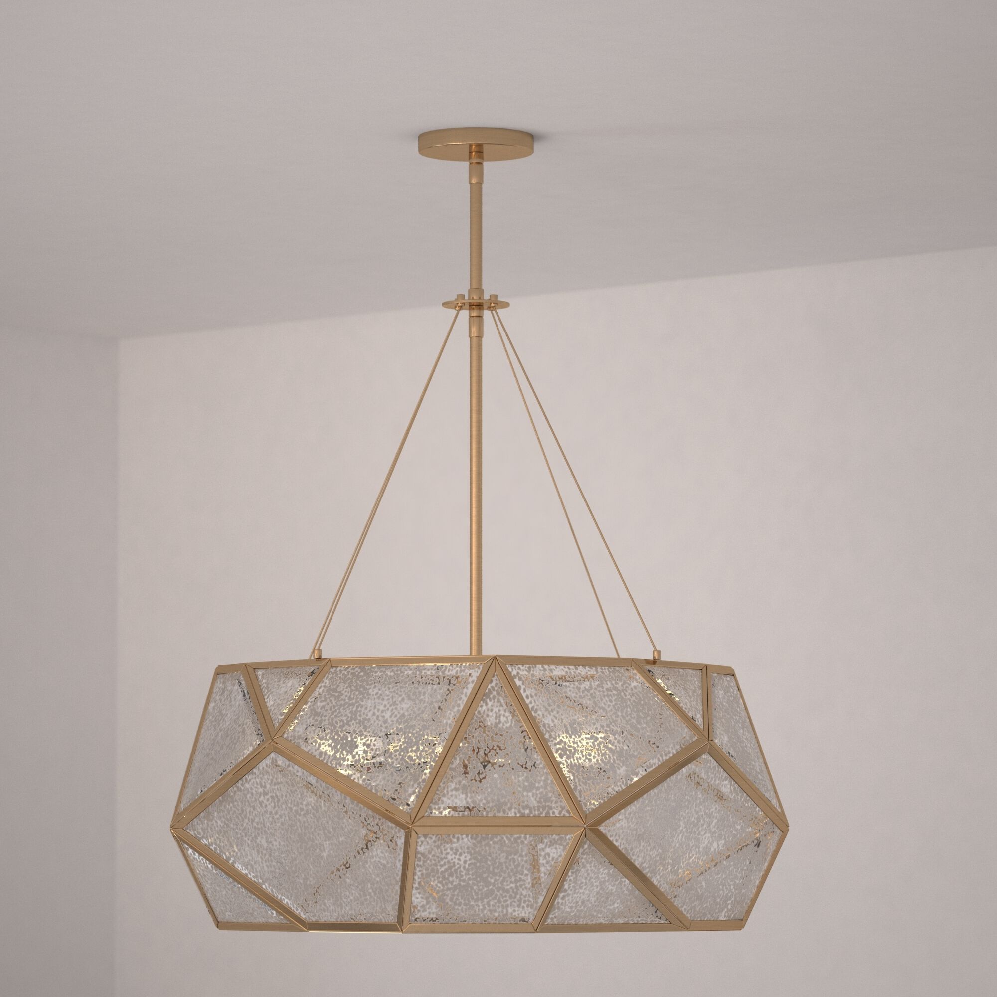 Euclid LED 24 inch Aged Brass Pendant Ceiling Light