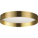Carmen LED 15 inch Aged Brass Flush Mount Ceiling Light