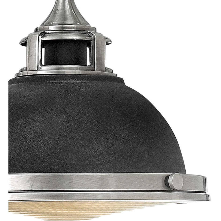 Amelia 1 Light 11.5 inch Aged Zinc with Antique Nickel Indoor Mini Pendant Ceiling Light