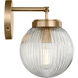 Drew & Jonathan Preston 1 Light 8.25 inch Satin Brass Bath Vanity Wall Light in Standard