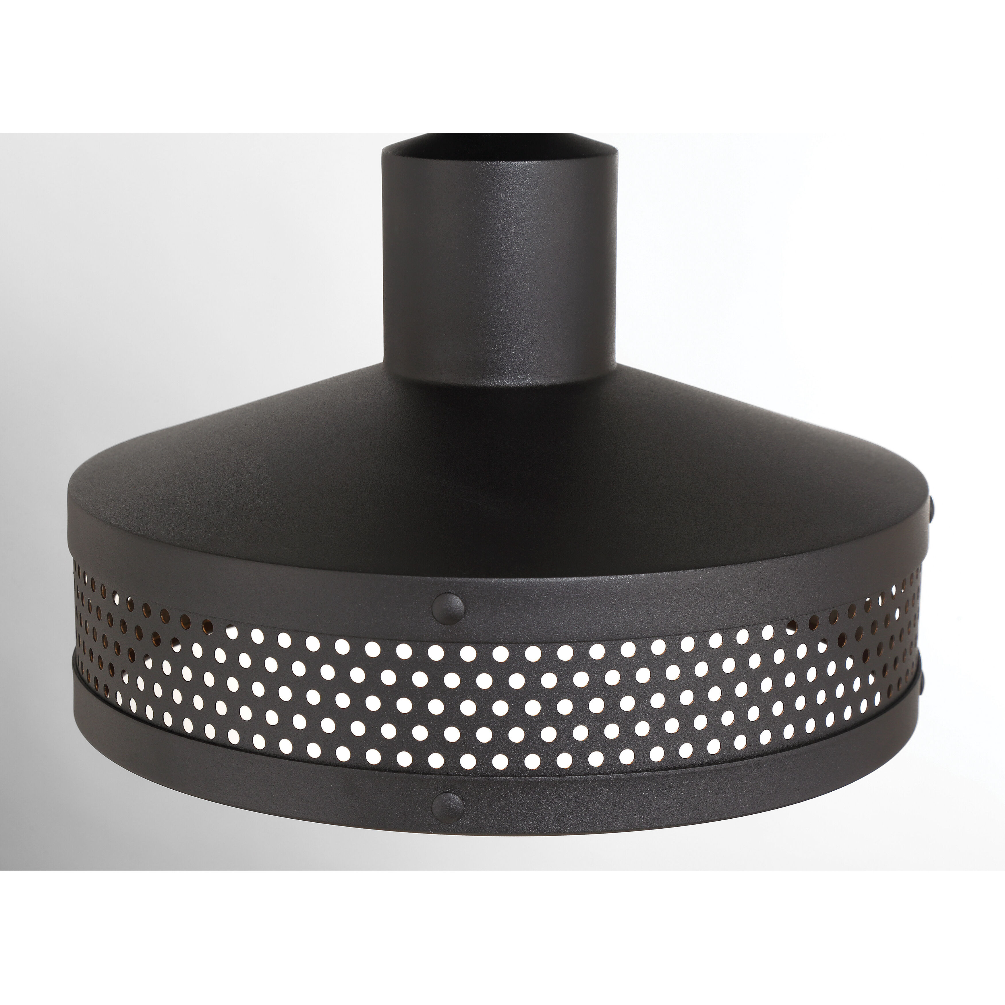 Abalone Point 1 Light 12 inch Coal Outdoor Flush Mount, Outdoor