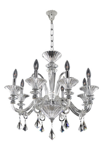 Chauvet 8 Light 27 inch Chrome Chandelier Ceiling Light