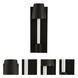 Candelero Outdoor LED 14 inch Matte Black with White Accent Outdoor Wall Sconce in Black Matte