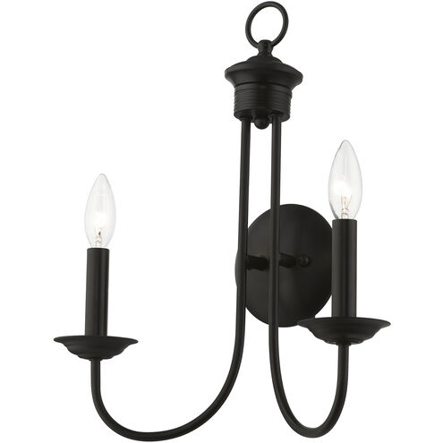 Estate 2 Light 14 inch Black Double Sconce Wall Light