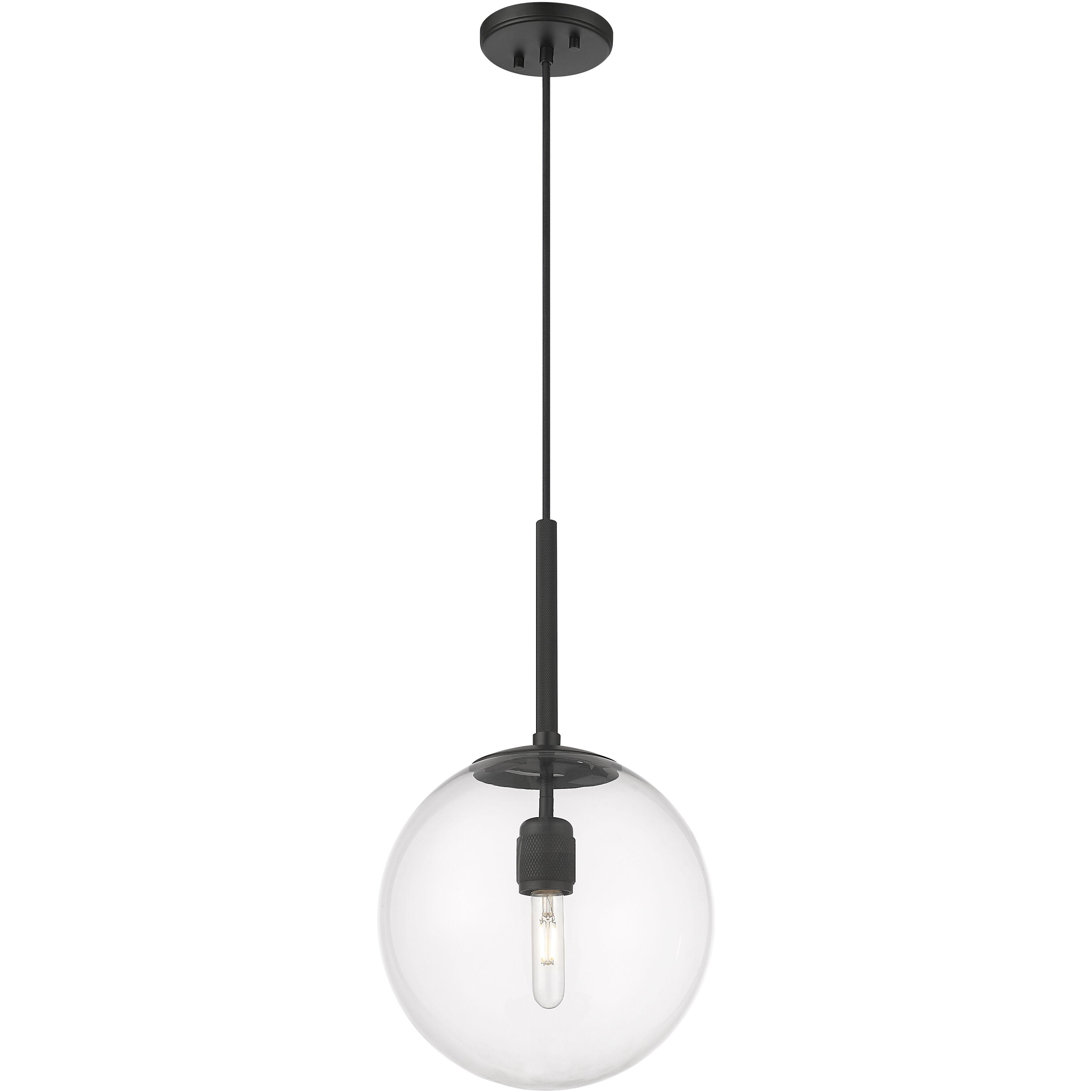 Kairo 1 Light 12 inch Matte Black Pendant Ceiling Light
