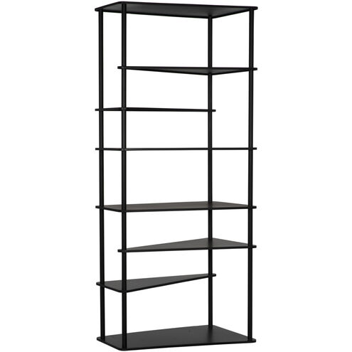 Everest Matte Black Bookcase