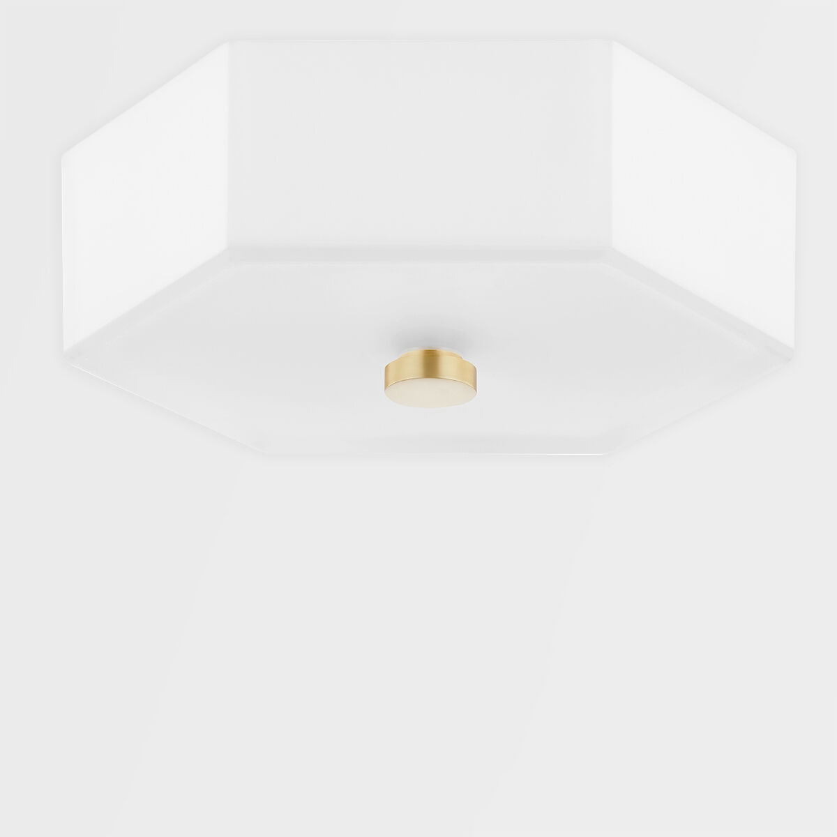 Lizzie LED 11 inch Aged Brass/Polished Nickel Flush Mount Ceiling Light