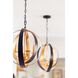 Luna 4 Light 16 inch English Bronze and Antique Gold Chandelier Ceiling Light