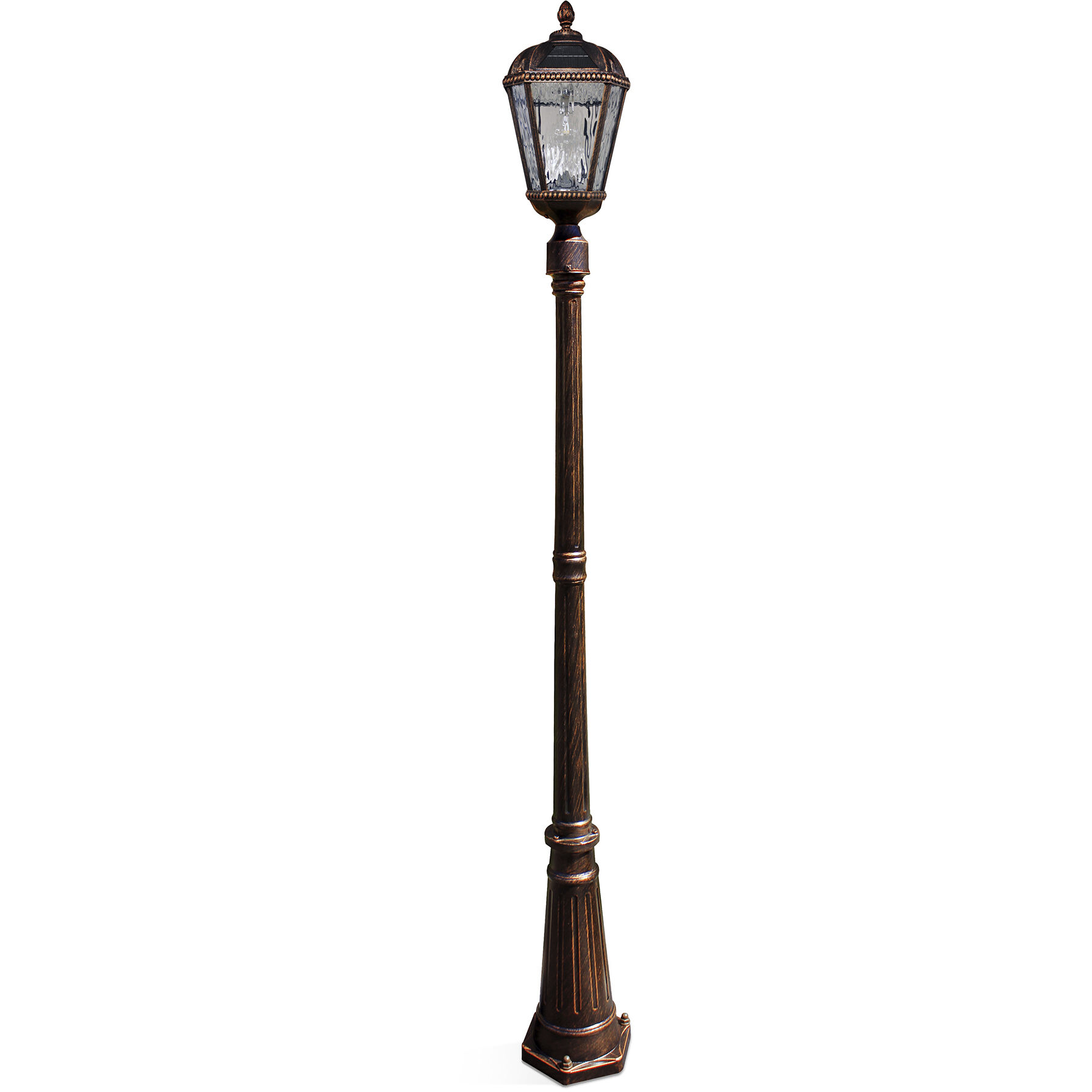 Royal LED 87 inch Brushed Bronze Lamp Post Set, Solar