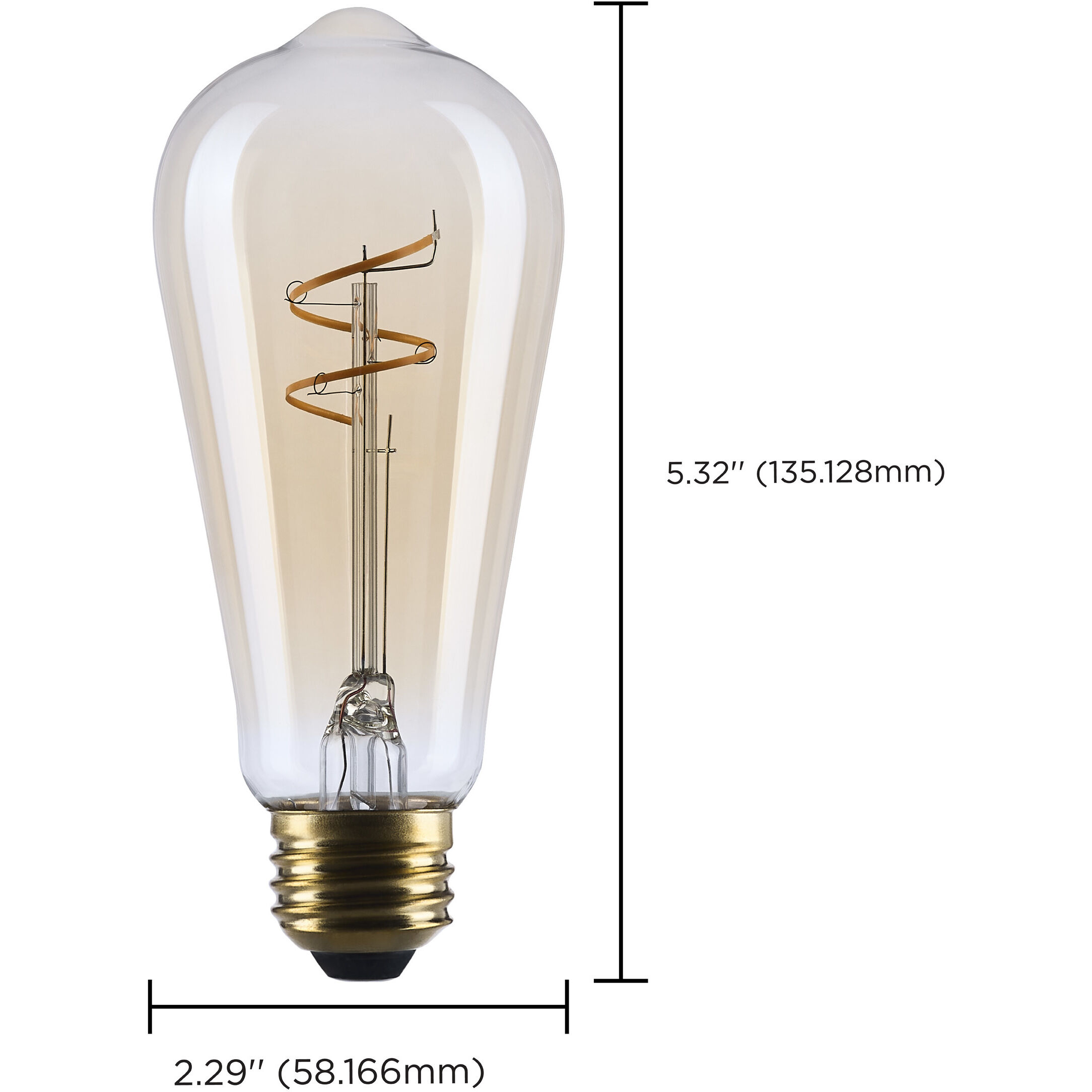 Lumos LED ST19 E26 3.5 watt 120 2000K LED, LED Filament