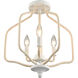 Breezeway 3 Light 15.75 inch White Coral and Natural Semi Flush Mount Ceiling Light