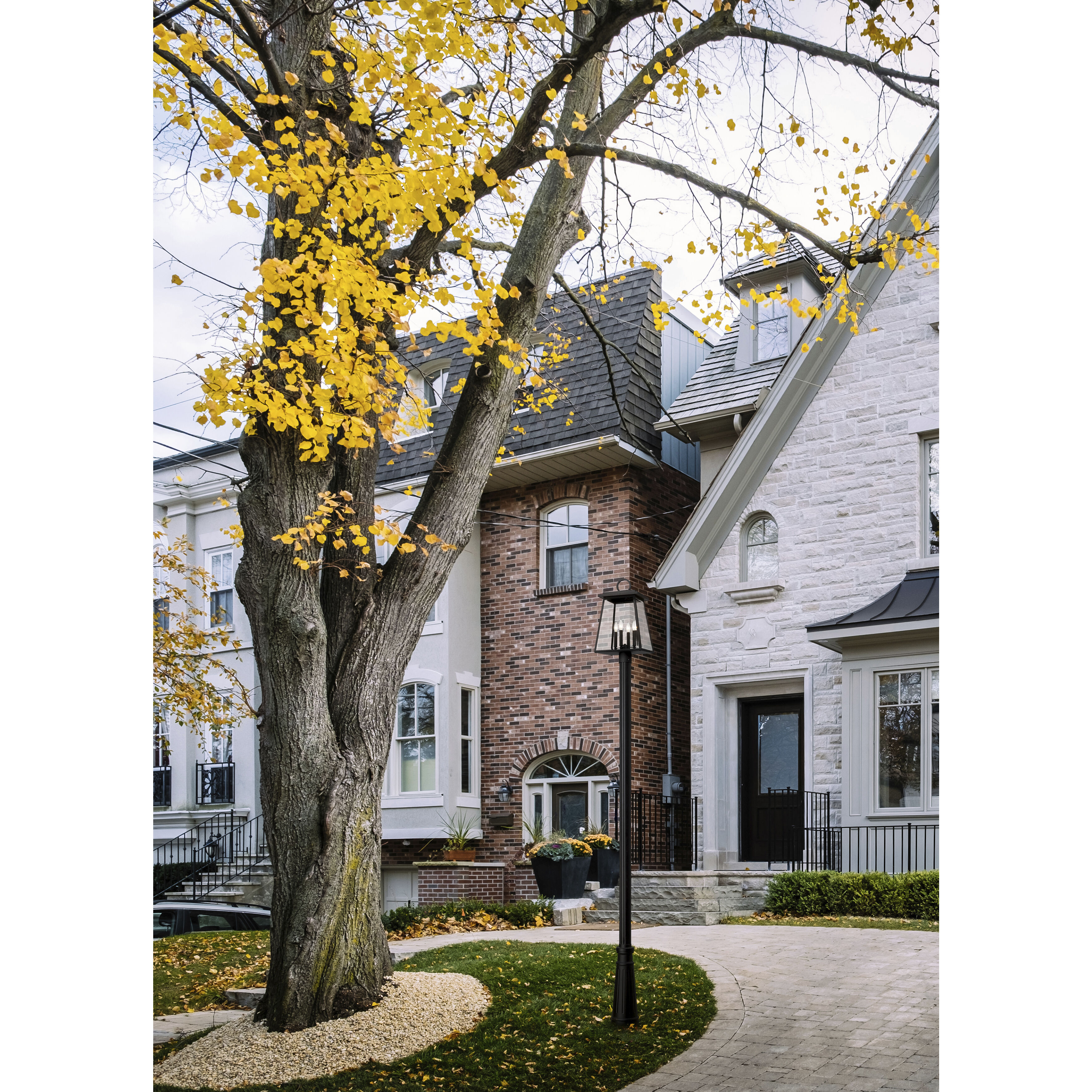 Broughton 4 Light 116.5 inch Black Outdoor Post Mounted Fixture