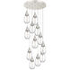 Malone 12 Light 25.25 inch Polished Nickel Multi Pendant Ceiling Light in Clear Glass