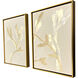 Golden Stems II Beige and Brown and Metallic Canvas, The Studio