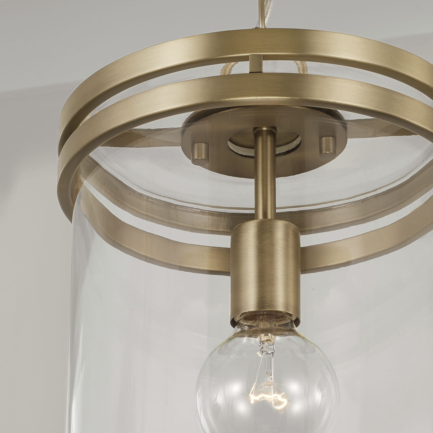 Fuller 1 Light 9.25 inch Aged Brass Pendant Ceiling Light