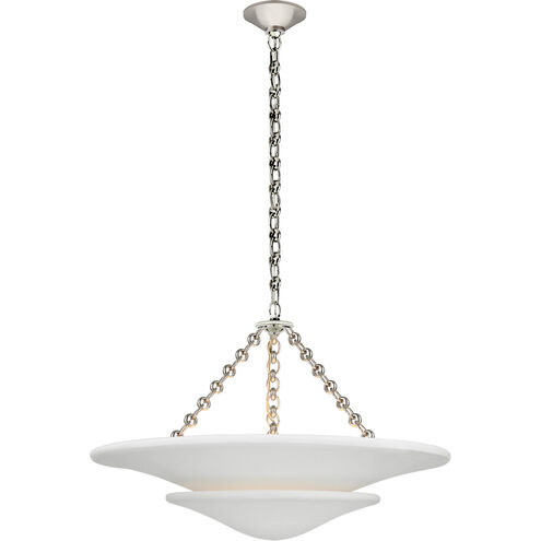 AERIN Mollino LED 25 inch Polished Nickel Tiered Chandelier Ceiling Light, Medium