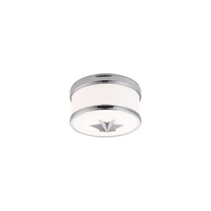 Seneca 1 Light 9 inch Polished Chrome Flush Mount Ceiling Light