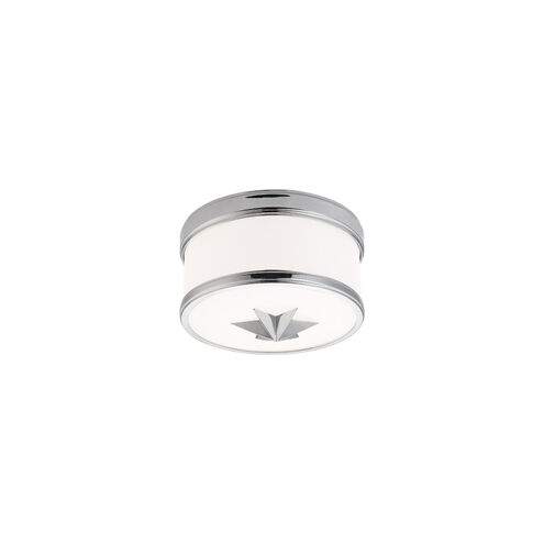 Seneca 1 Light 9 inch Polished Chrome Flush Mount Ceiling Light