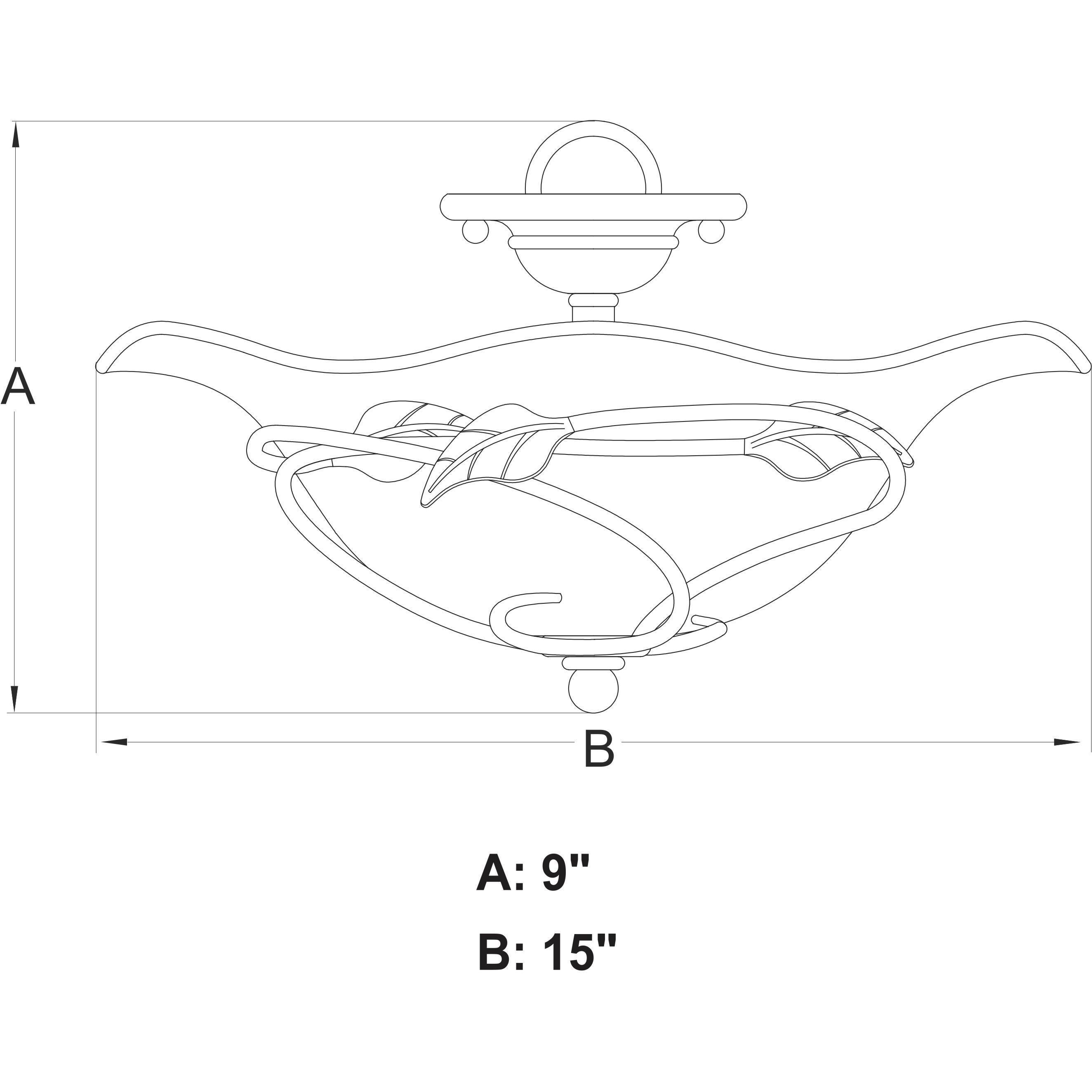 Vine LED 15 inch Oil Shale Semi-Flush Mount Ceiling Light