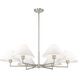 Leila 6 Light 44 inch Brushed Nickel Chandelier Ceiling Light