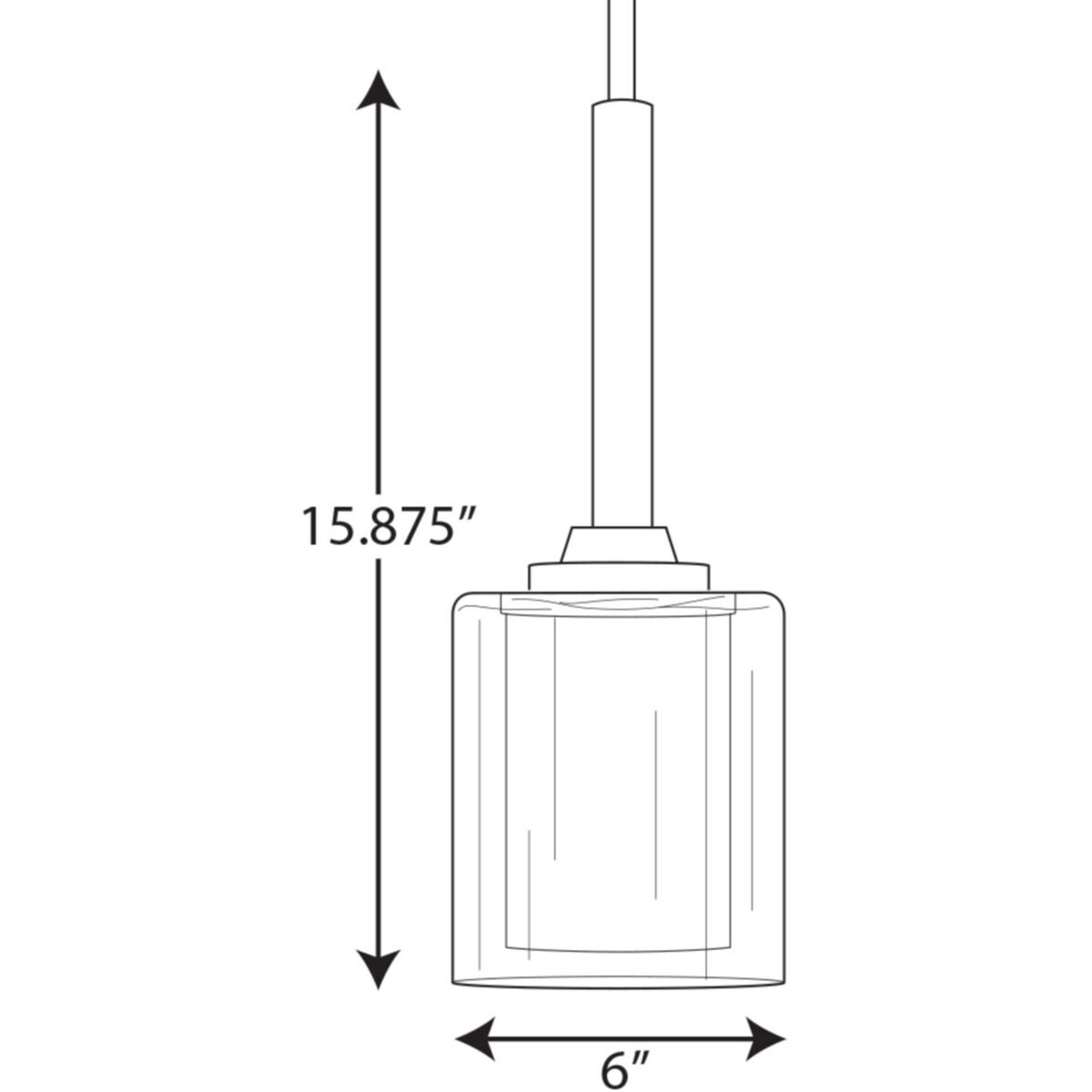 Kene 1 Light 6 inch Graphite Mini-Pendant Ceiling Light