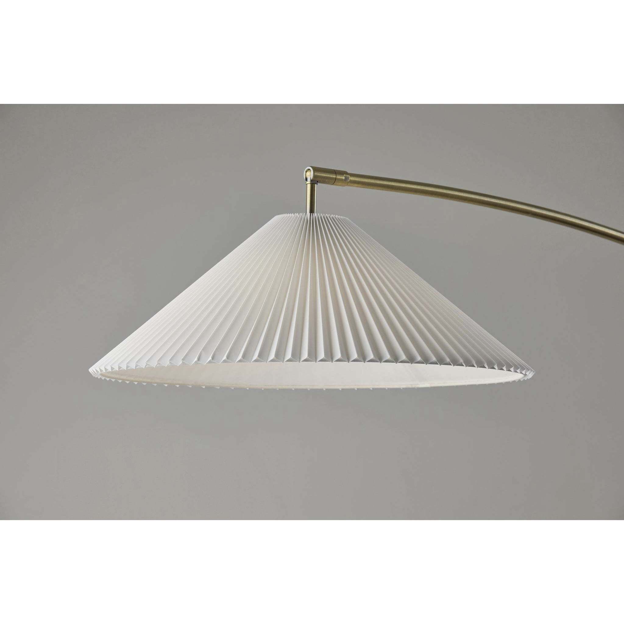 Leroy 66 inch 150.00 watt Black and Antique Brass Arc Floor Lamp Portable Light