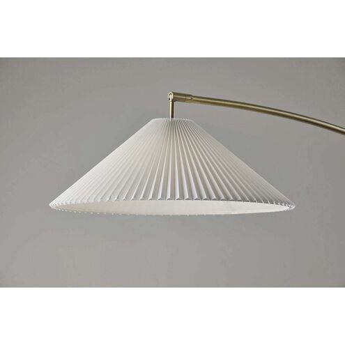 Leroy 66 inch 150.00 watt Black and Antique Brass Arc Floor Lamp Portable Light