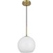 Baxter 1 Light 10 inch Satin Gold Pendant Ceiling Light