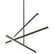 Vega LED 0.75 inch Black Chandelier Ceiling Light