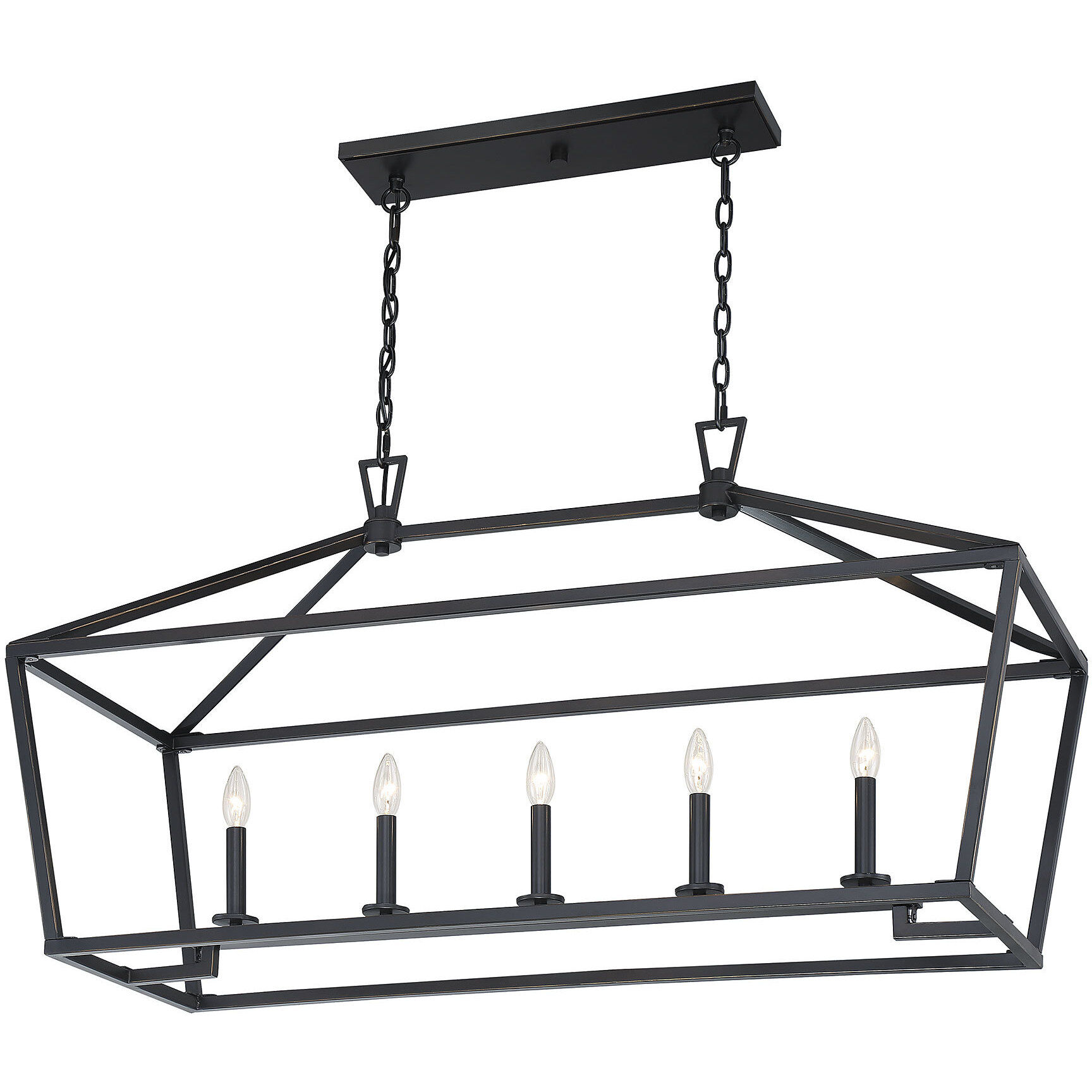 Townsend 5 Light 44 inch Classic Bronze Linear Chandelier Ceiling Light, Essentials