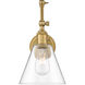 Gayson 1 Light 7.75 inch Rubbed Brass Wall Sconce Wall Light
