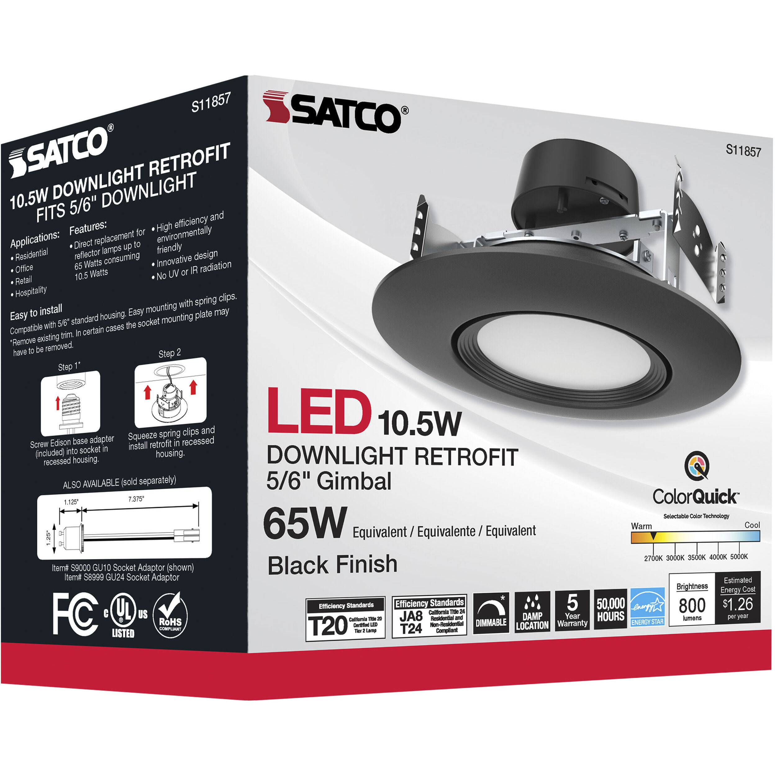 Edgewood Integrated Black Recessed, Retrofits