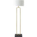 Molto 62.5 inch 100 watt Metallic - Brass Accent Floor Lamp Portable Light