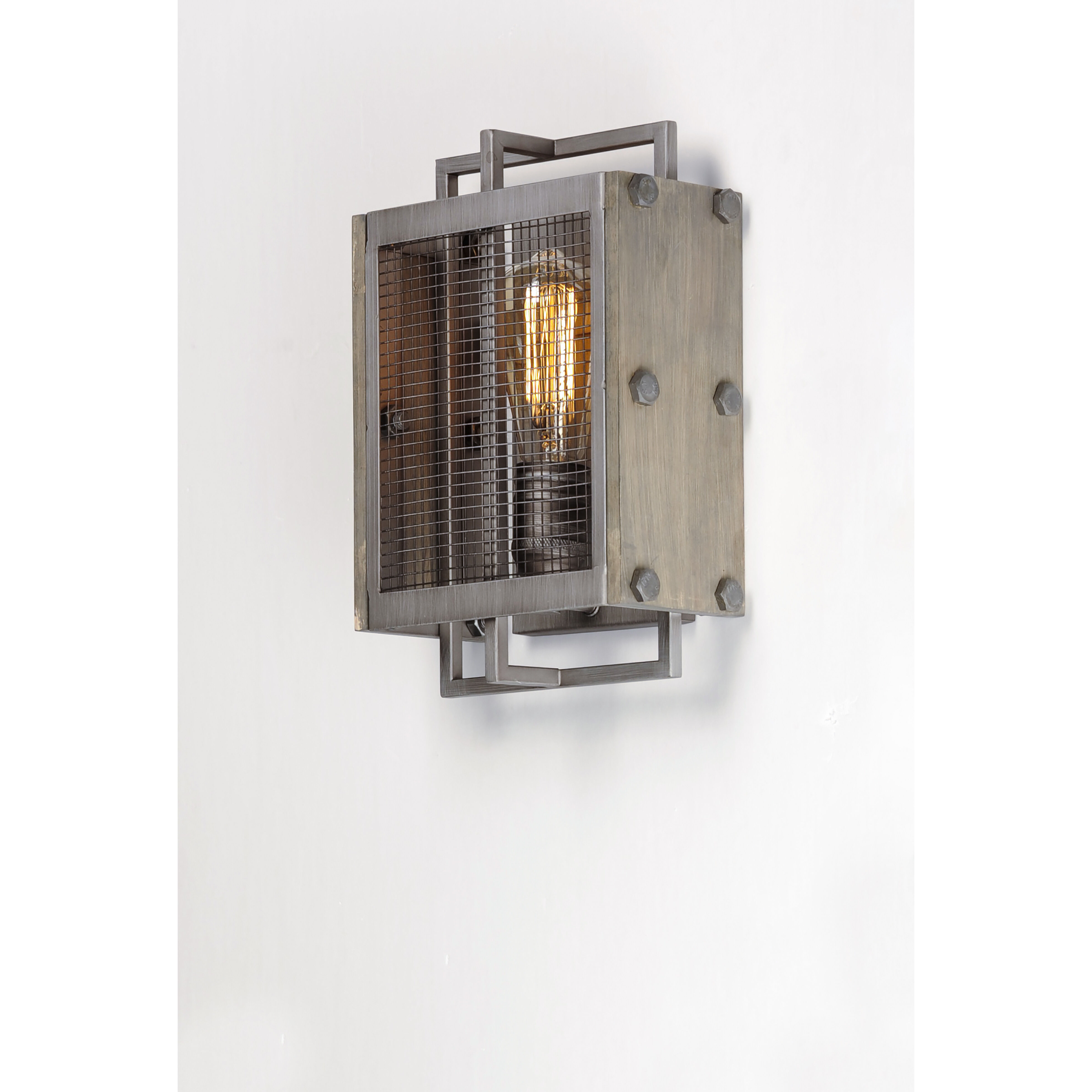 Outland 1 Light 8 inch Barn Wood/Weathered Zinc ADA Wall Sconce Wall Light