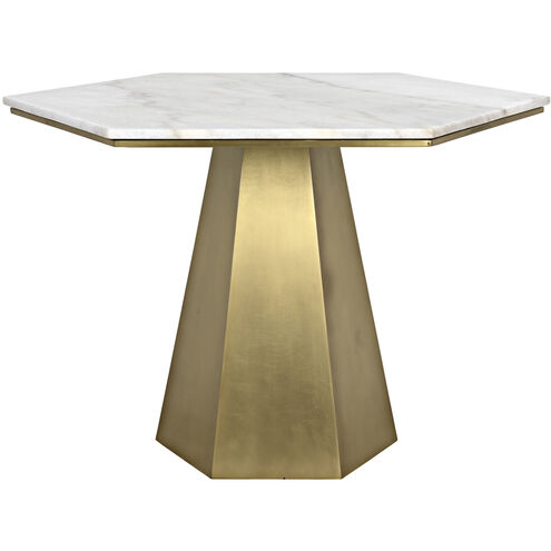 Demetria 43 X 37.5 inch Antique Brass Dining Table