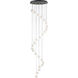 Newton LED 27.5 inch Black and Gold Multi-Light Pendant Ceiling Light