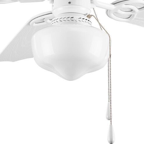 School House 1 Light White Fan Light Kit