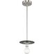 Trimble 1 Light 8 inch Brushed Nickel Mini Pendant Ceiling Light, Design Series