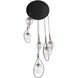 Cody 6 Light Coal/Soft Brass Pan Pendant Ceiling Light