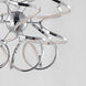 Chaos LED 23.5 inch Polished Chrome Single Pendant Ceiling Light