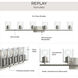 Replay 6 Light 48 inch Polished Nickel Bath & Vanity Light Wall Light