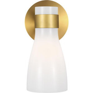 AERIN Moritz 1 Light 5.75 inch Burnished Brass with Milk White Glass Chandelier Ceiling Light