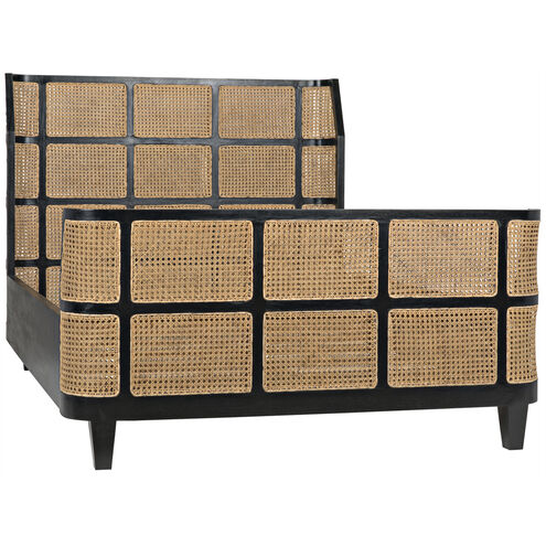 Porto Hand Rubbed Black Bed, Queen
