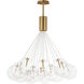 Burst LED 35.25 inch Gold Multi-Light Pendant Ceiling Light in Clear