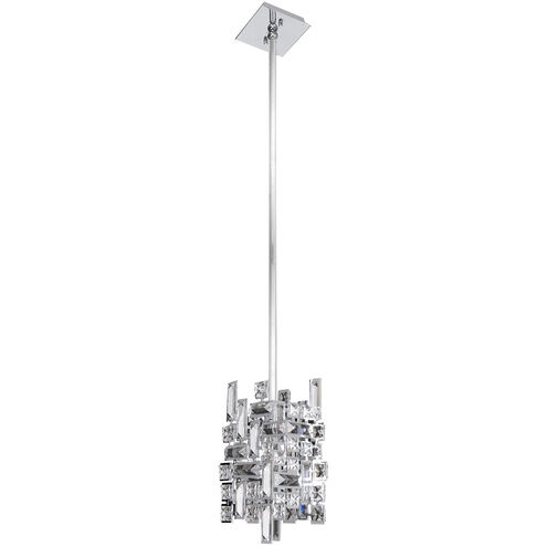Vermeer 1 Light 4.5 inch Chrome Mini Pendant Ceiling Light in Firenze Clear