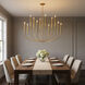 Ellen DeGeneres Lois 12 Light 48 inch Burnished Brass Chandelier Ceiling Light