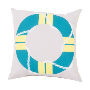 Mobjack Bay 20 X 20 inch Blue and Off-White Outdoor Throw Pillow
