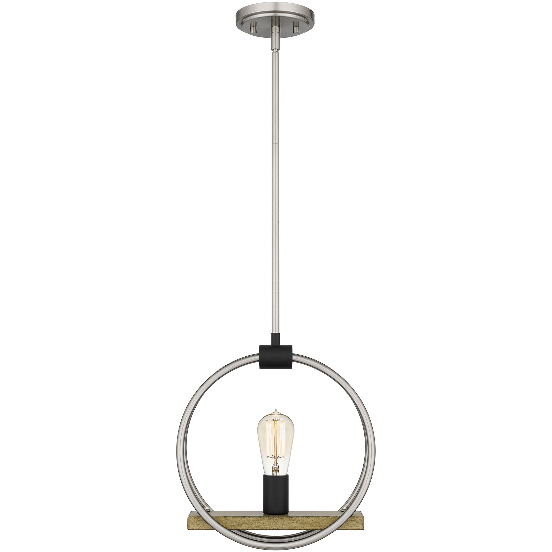Sterling 1 Light 12.25 inch Brushed Nickel Mini Pendant Ceiling Light, Small