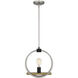Sterling 1 Light 12 inch Brushed Nickel Mini Pendant Ceiling Light, Small