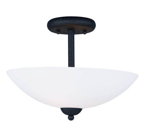 Taylor 2 Light 13 inch Textured Black Semi-Flush Mount Ceiling Light